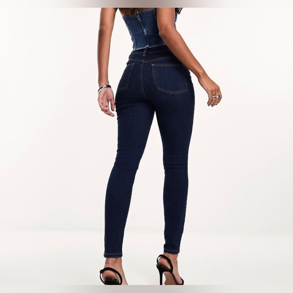 💙FINAL SALE💙 Topshop Jamie Skinny Jeans Dark Wash Size 26 – High Rise Stretch - Picture 2 of 10